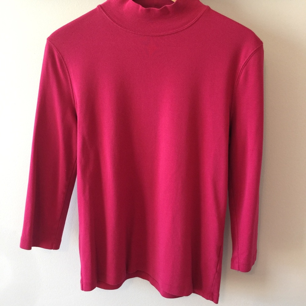 Jones New York Sport 3/4 sleeve, mock turtleneck